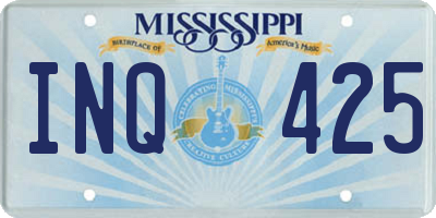 MS license plate INQ425