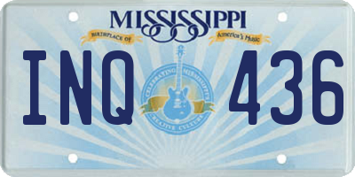 MS license plate INQ436