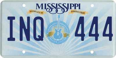 MS license plate INQ444