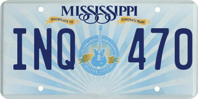 MS license plate INQ470