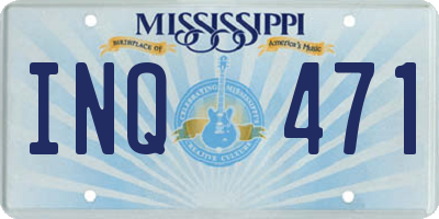 MS license plate INQ471