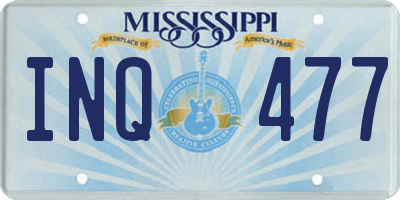 MS license plate INQ477