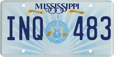 MS license plate INQ483