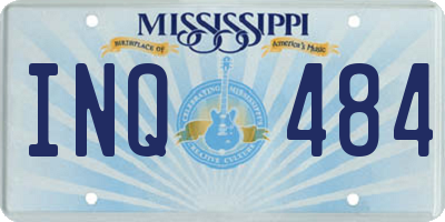 MS license plate INQ484