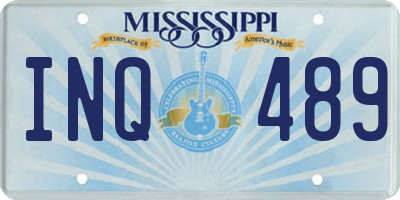 MS license plate INQ489