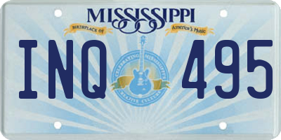 MS license plate INQ495