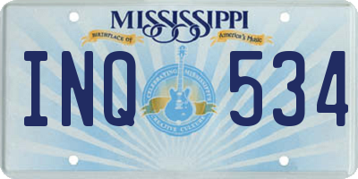 MS license plate INQ534
