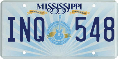 MS license plate INQ548