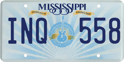 MS license plate INQ558