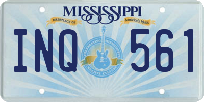 MS license plate INQ561