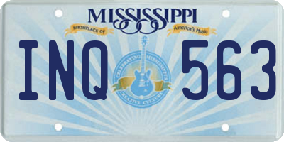 MS license plate INQ563