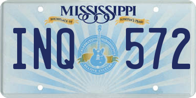 MS license plate INQ572