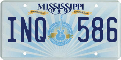 MS license plate INQ586