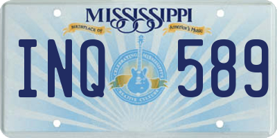 MS license plate INQ589