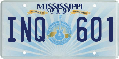 MS license plate INQ601