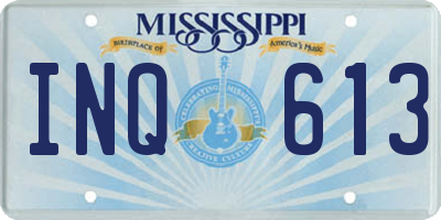 MS license plate INQ613
