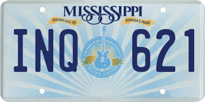 MS license plate INQ621
