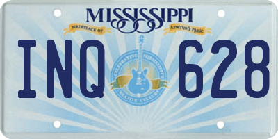 MS license plate INQ628