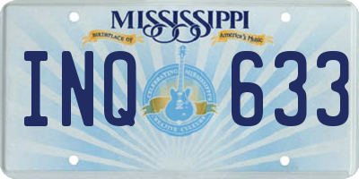 MS license plate INQ633