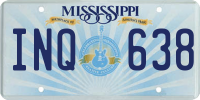 MS license plate INQ638