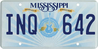 MS license plate INQ642