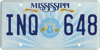 MS license plate INQ648