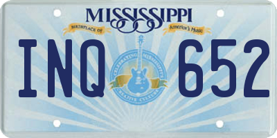 MS license plate INQ652