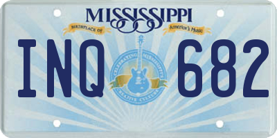 MS license plate INQ682