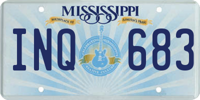 MS license plate INQ683