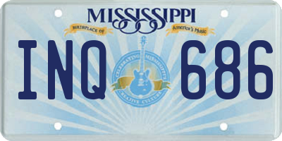MS license plate INQ686