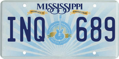 MS license plate INQ689