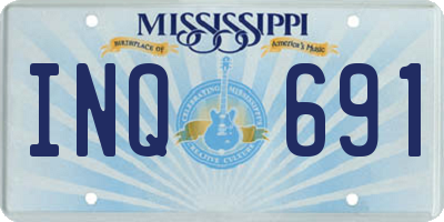MS license plate INQ691