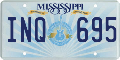 MS license plate INQ695