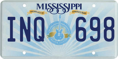 MS license plate INQ698