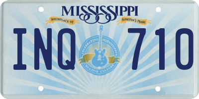MS license plate INQ710