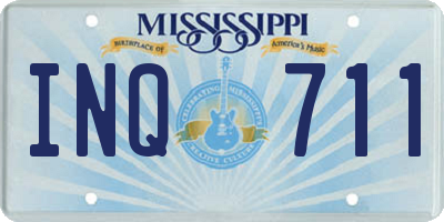 MS license plate INQ711