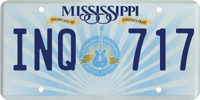 MS license plate INQ717
