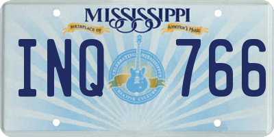 MS license plate INQ766