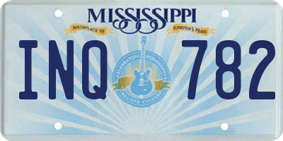 MS license plate INQ782