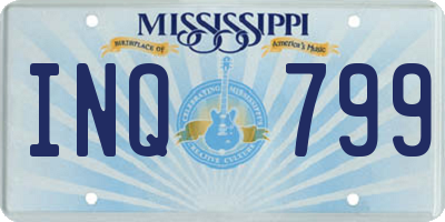 MS license plate INQ799