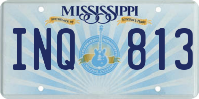 MS license plate INQ813