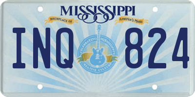 MS license plate INQ824
