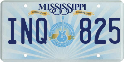MS license plate INQ825