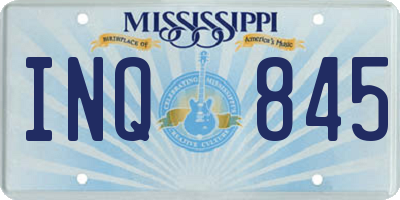 MS license plate INQ845