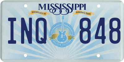 MS license plate INQ848