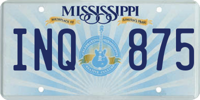 MS license plate INQ875
