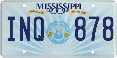 MS license plate INQ878