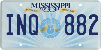 MS license plate INQ882