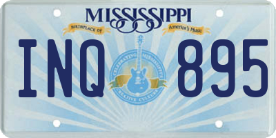 MS license plate INQ895