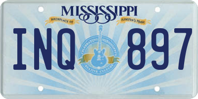 MS license plate INQ897
